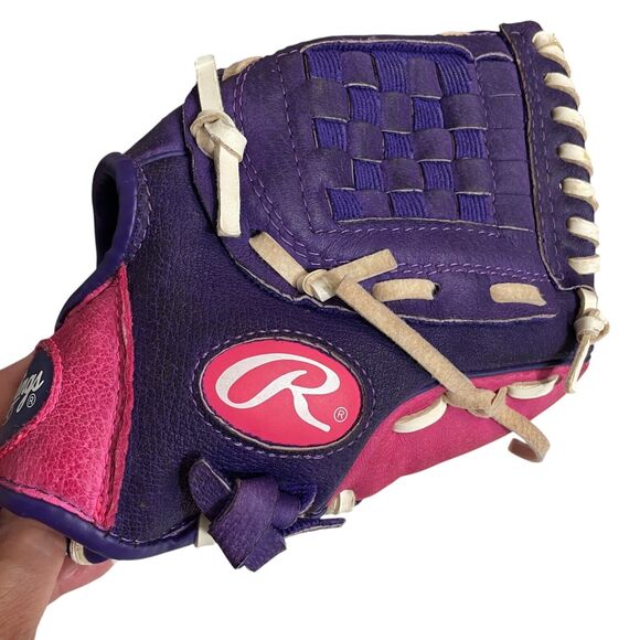 Rawlings The Gold Glove 10" HFP 10 PPUR Purple Pink Baseball Glove Leather Shell - Picture 3 of 5